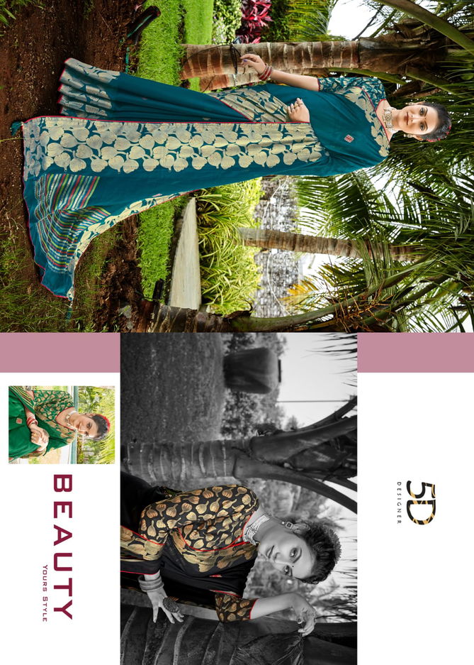 5D Designer Krishna Brasoo Exclusive Wear Wholesale Designer Sarees Catalog